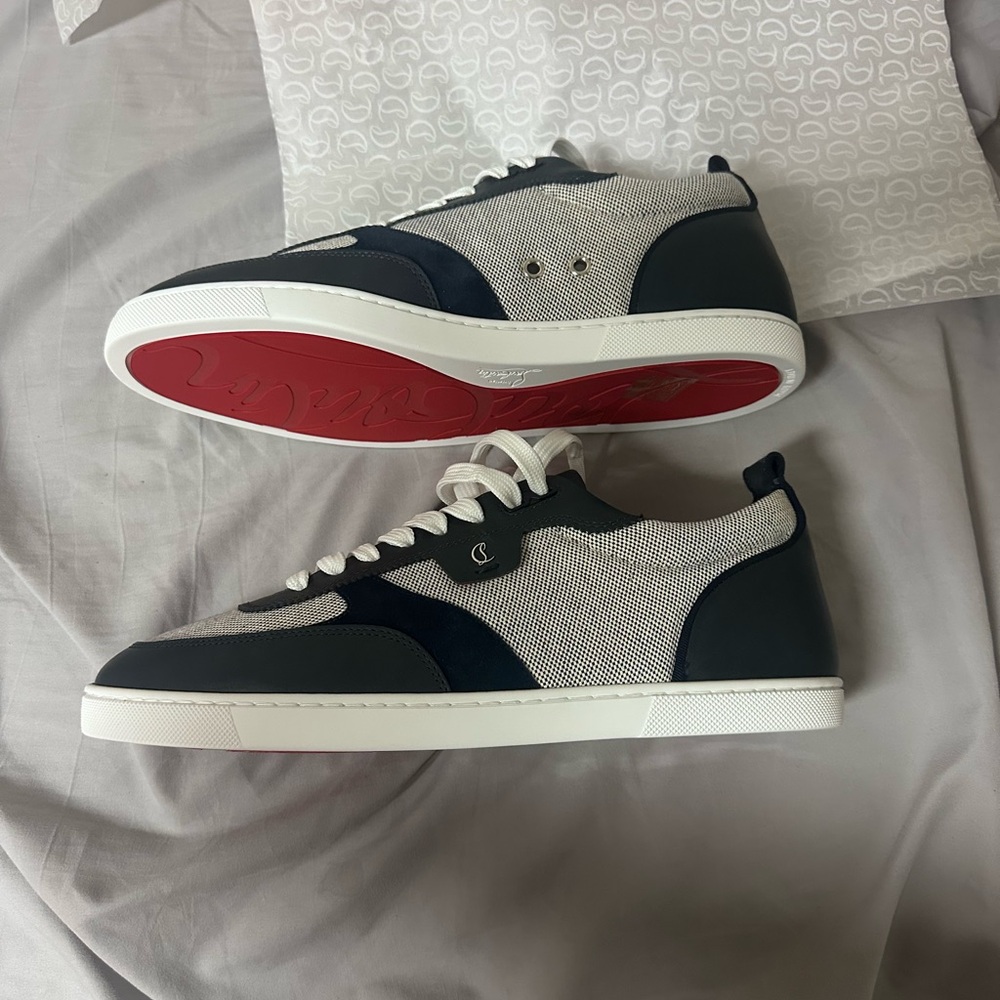 NWT.Christian Louboutin Tutti Rui Flat Granariso Ds/calf Wax Marine, 44